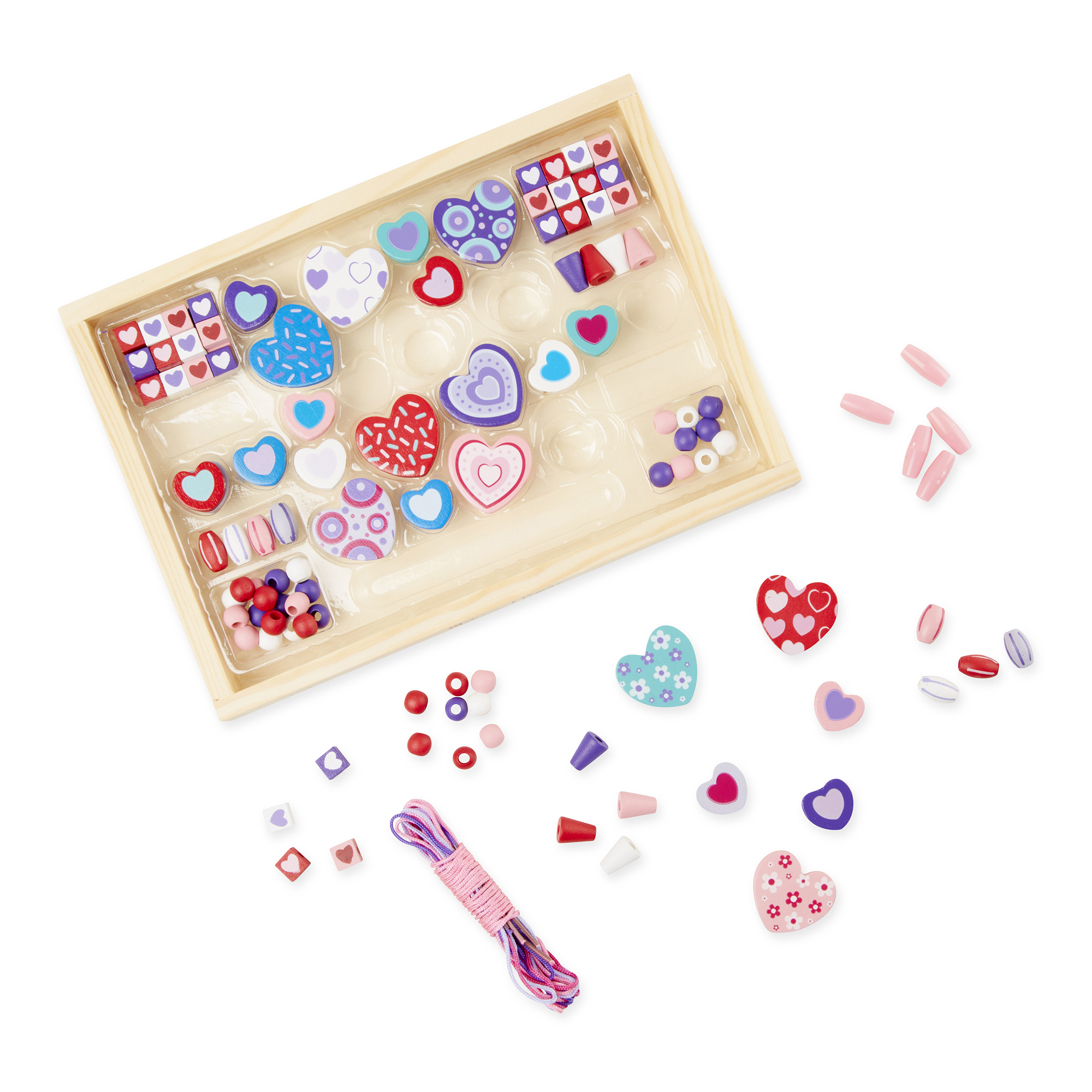 Melissa & Doug  ~ Created by Me! Heart Beads Wooden Bead Kit ~ 4+