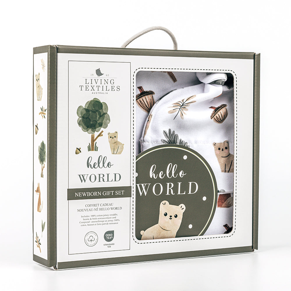HELLO WORLD GIFT SET - FOREST RETREAT by LIVING TEXTILES