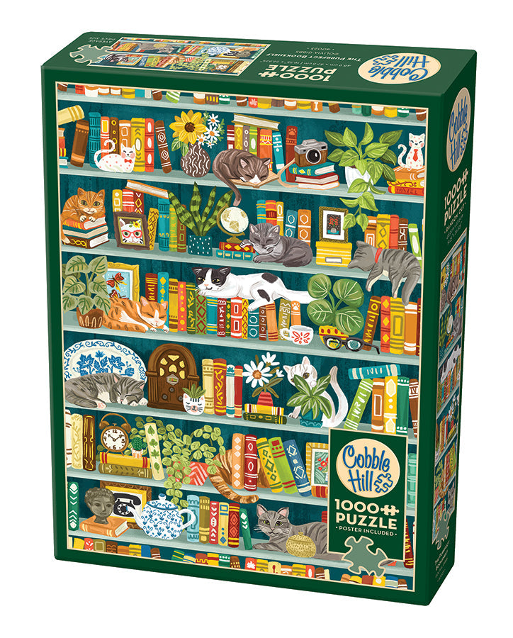 The Purrfect Bookshelf 1000pc Jigsaw Puzzle by Cobble Hill