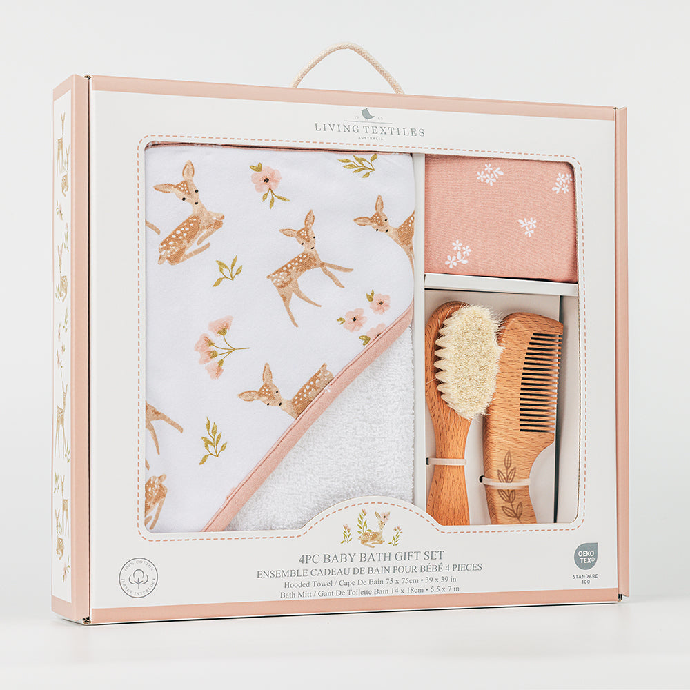 4PC BABY BATH GIFT SET - SOPHIA'S GARDENS by LIVING TEXTILES