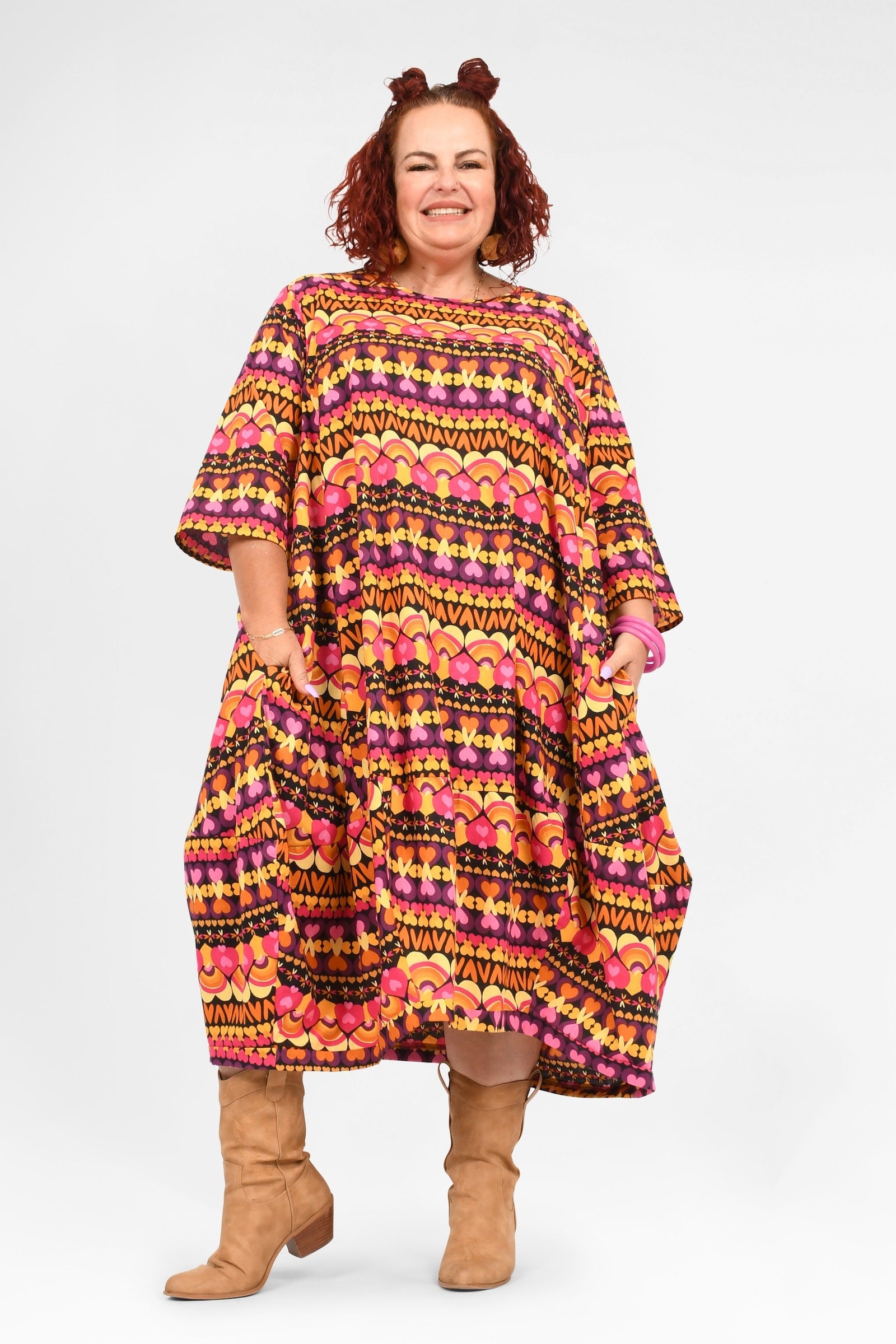 Camellia Dress Banana Leaf Blue