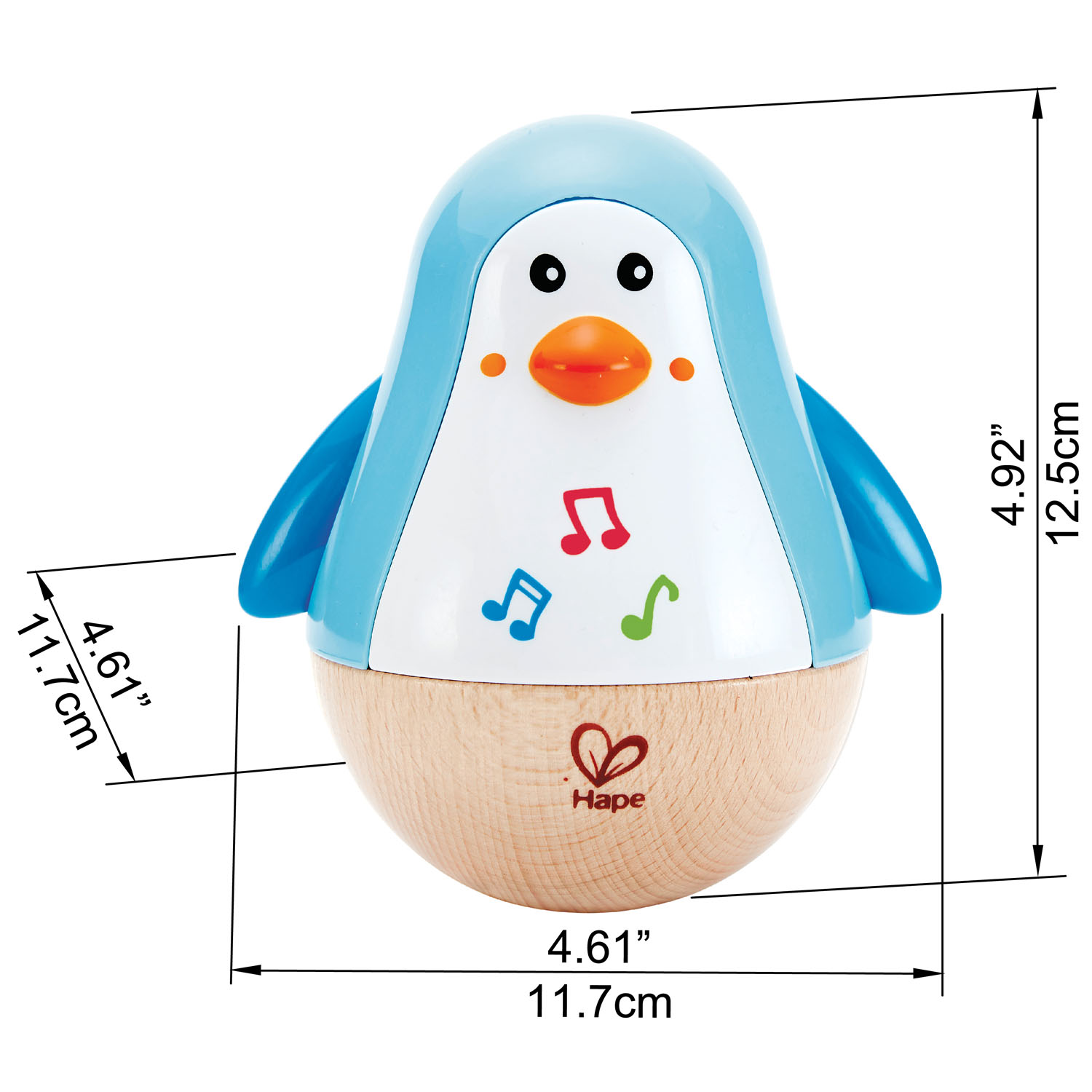 Hape Penguin Music Wobbler ~ 6+ mths