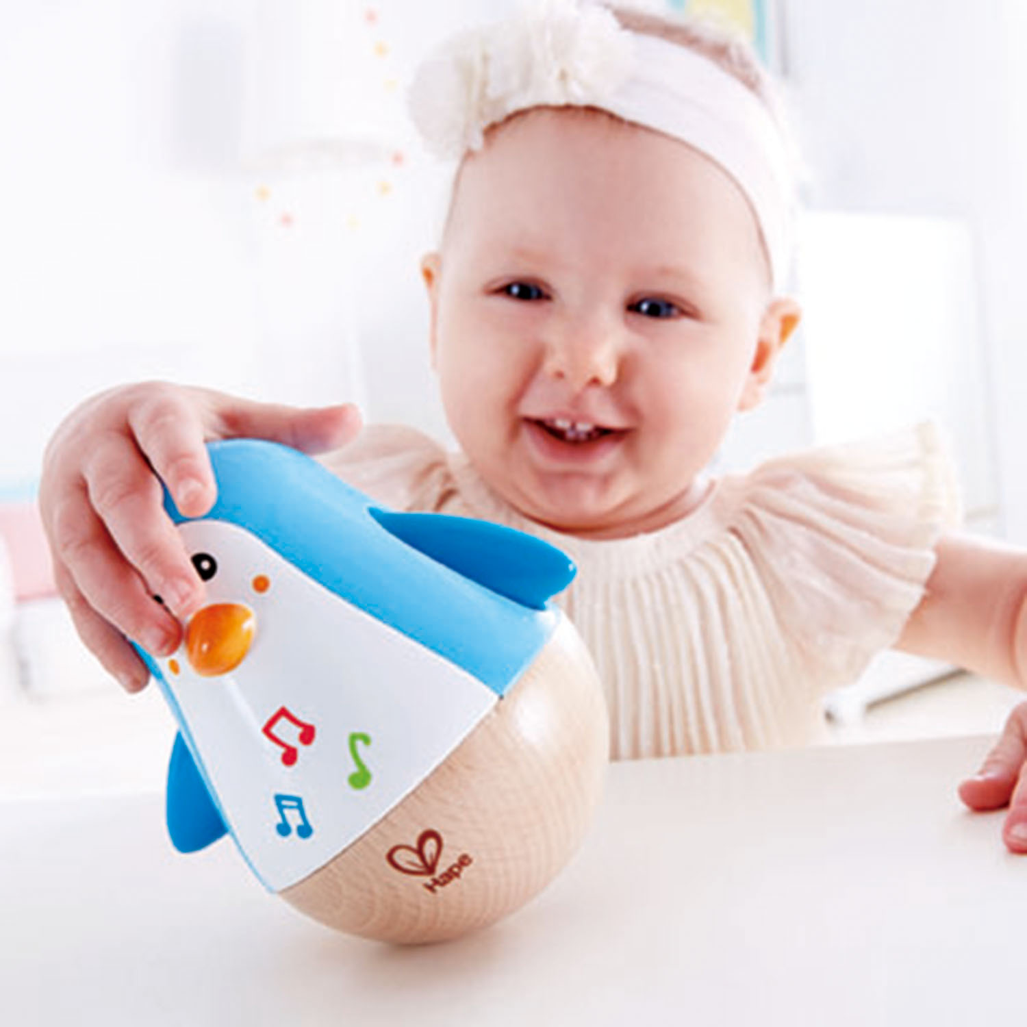 Hape Penguin Music Wobbler ~ 6+ mths
