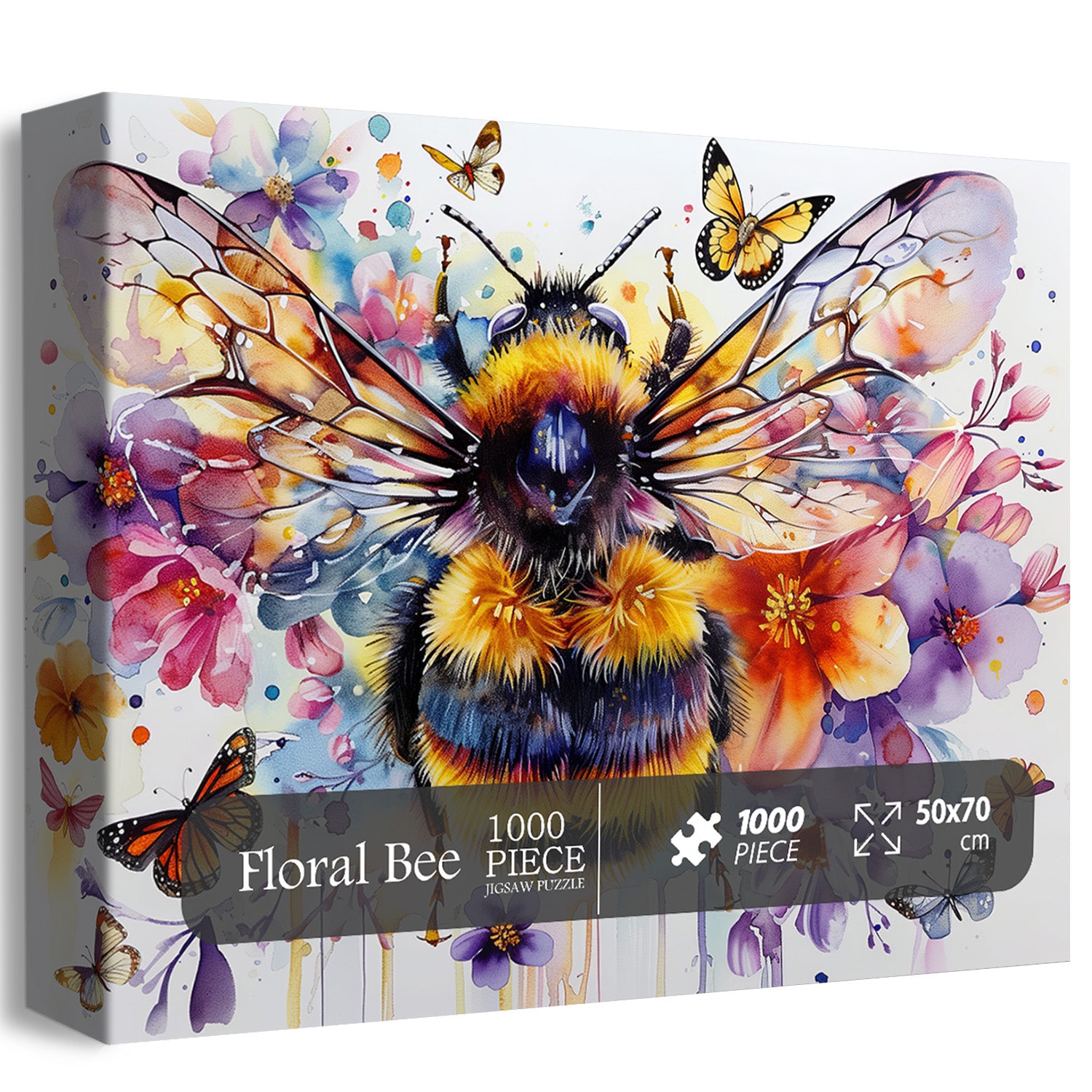 Floral Bee Jigsaw Puzzle 1000pc by Bboldin