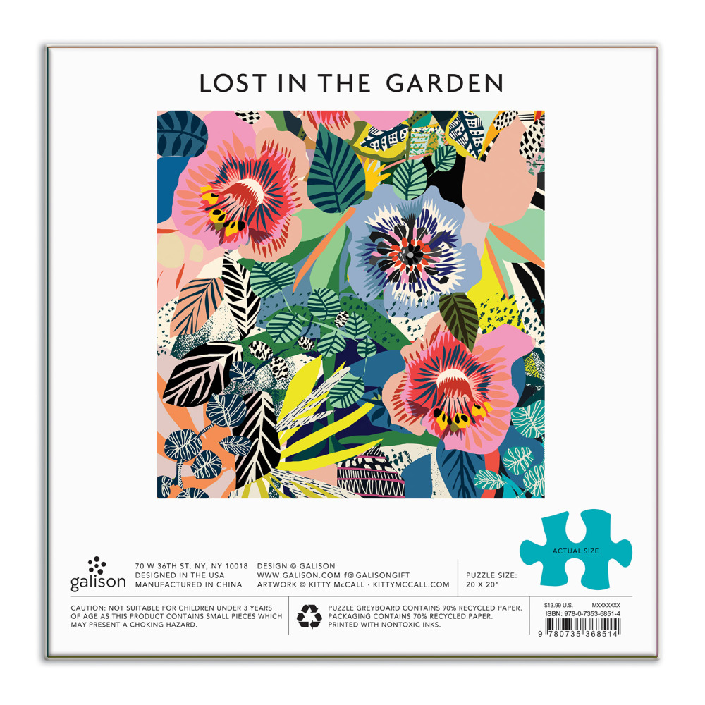 Kitty McCall ~ Lost in the Garden 500 Piece Puzzle by Galison