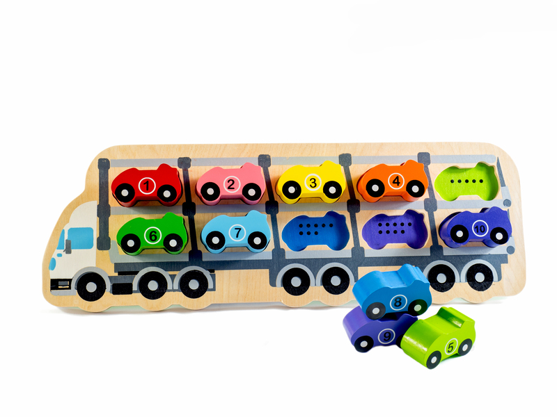 1-10 Car Puzzle by Kiddie Connect 18mths+