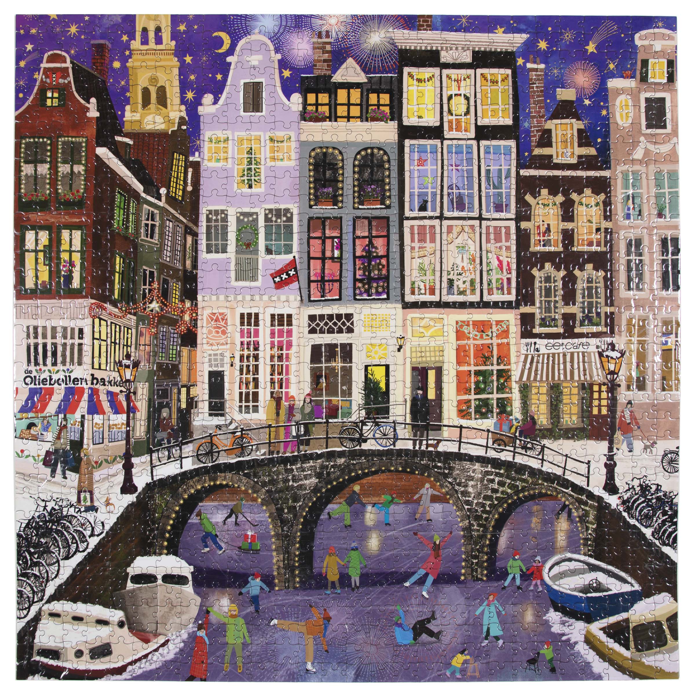 Magical Amsterdam 1000 Piece Jigsaw Puzzle by eeboo ~ Artist Anisa Makhoul