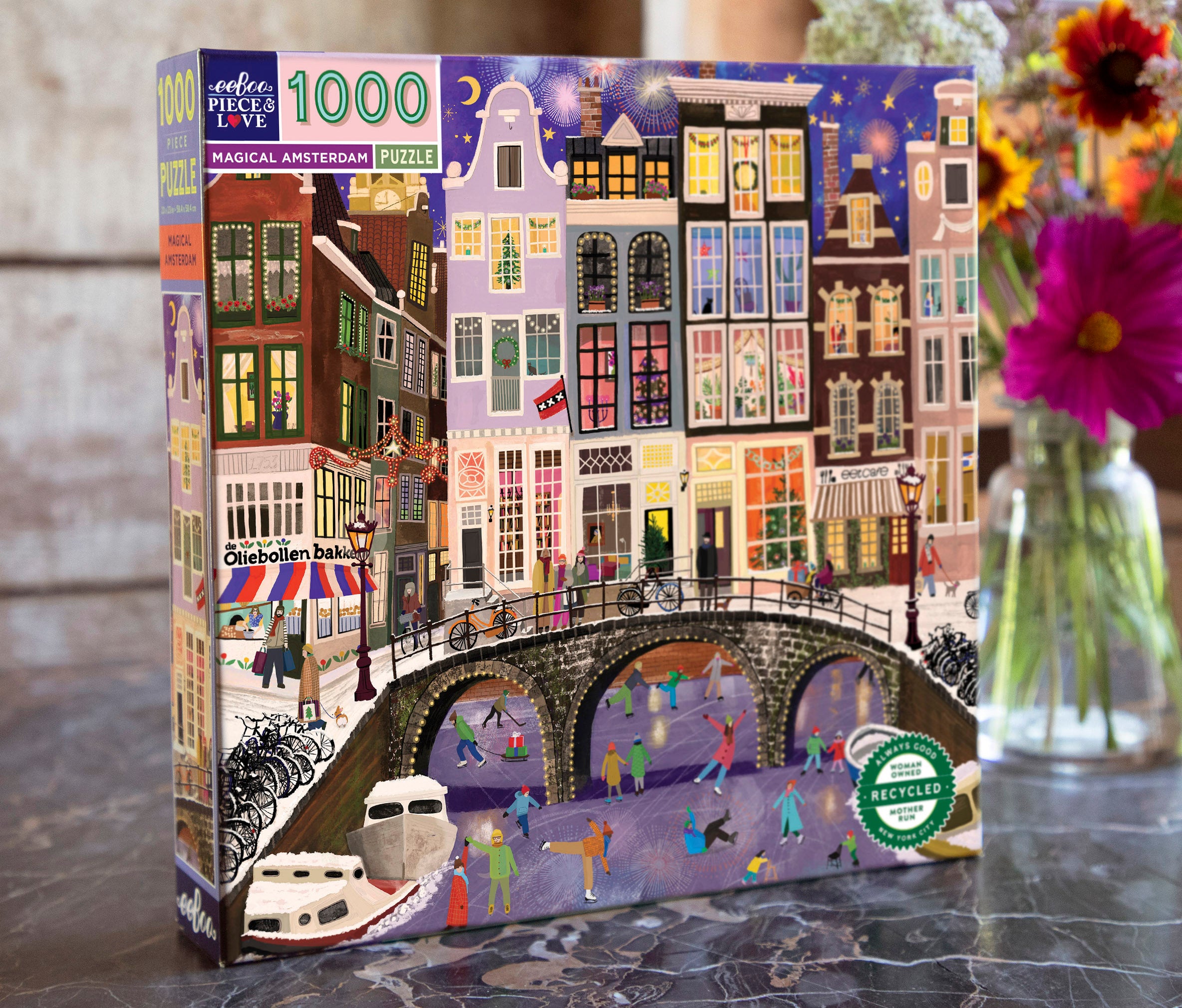 Magical Amsterdam 1000 Piece Jigsaw Puzzle by eeboo ~ Artist Anisa Makhoul