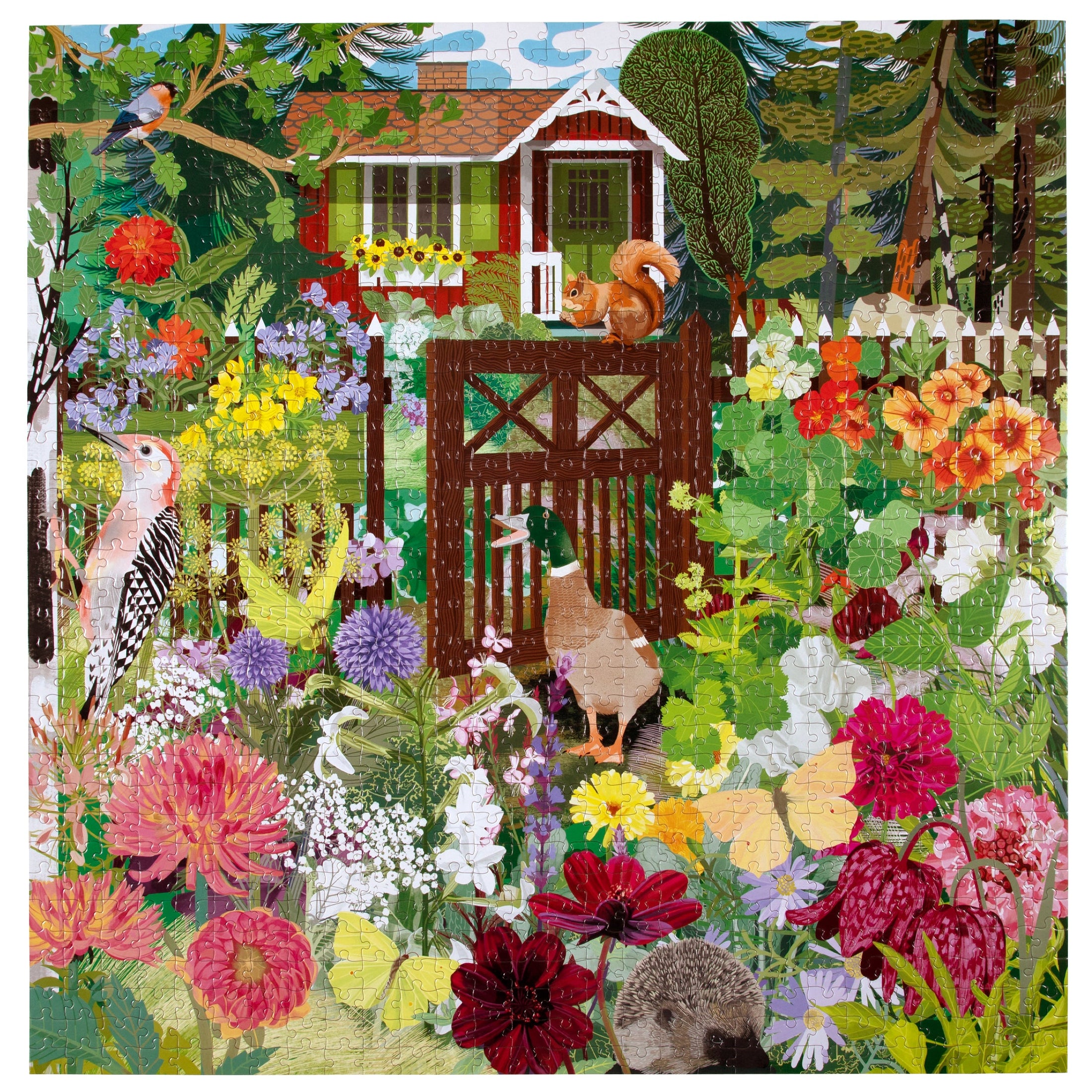 Scandinavian Garden 1000 Piece Jigsaw Puzzle by eeboo Artist Cecilia Pettersson
