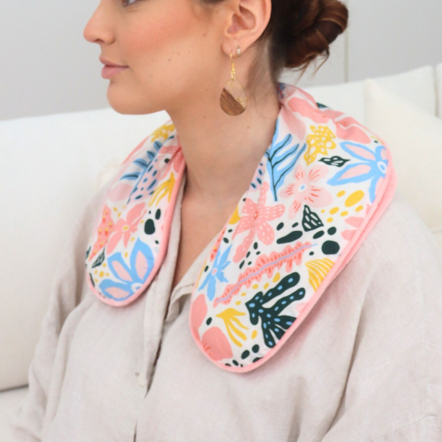 Wellness Floral Neck Heat Pillow by Splosh