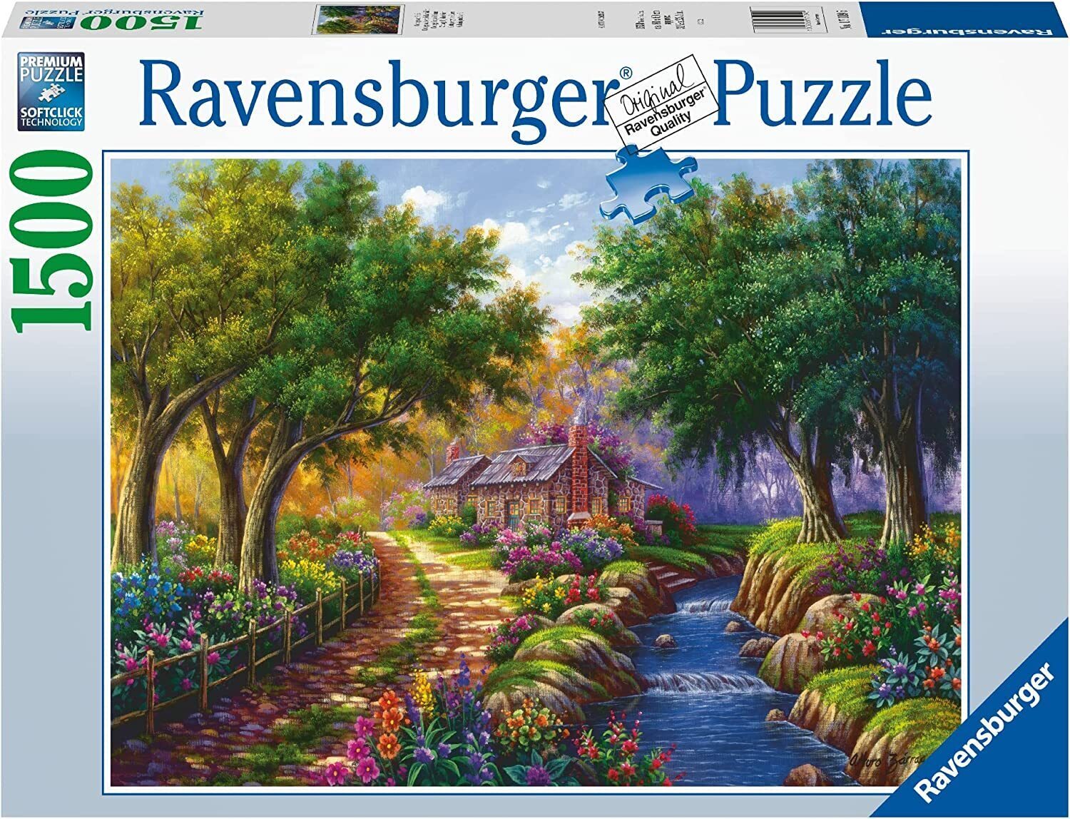 Cottage by the River 1500pc Jigsaw puzzle by Ravensburger