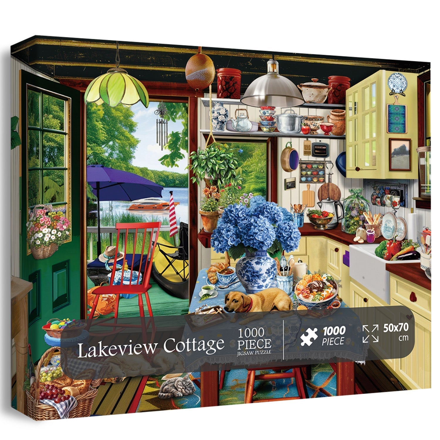 Lakeview Cottage Jigsaw Puzzle 1000pc by Bboldin