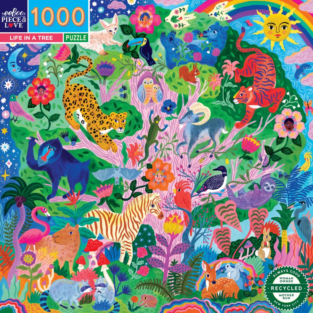Life in a Tree 1000 Piece Jigsaw Puzzle by eeBoo Sarah Walsh
