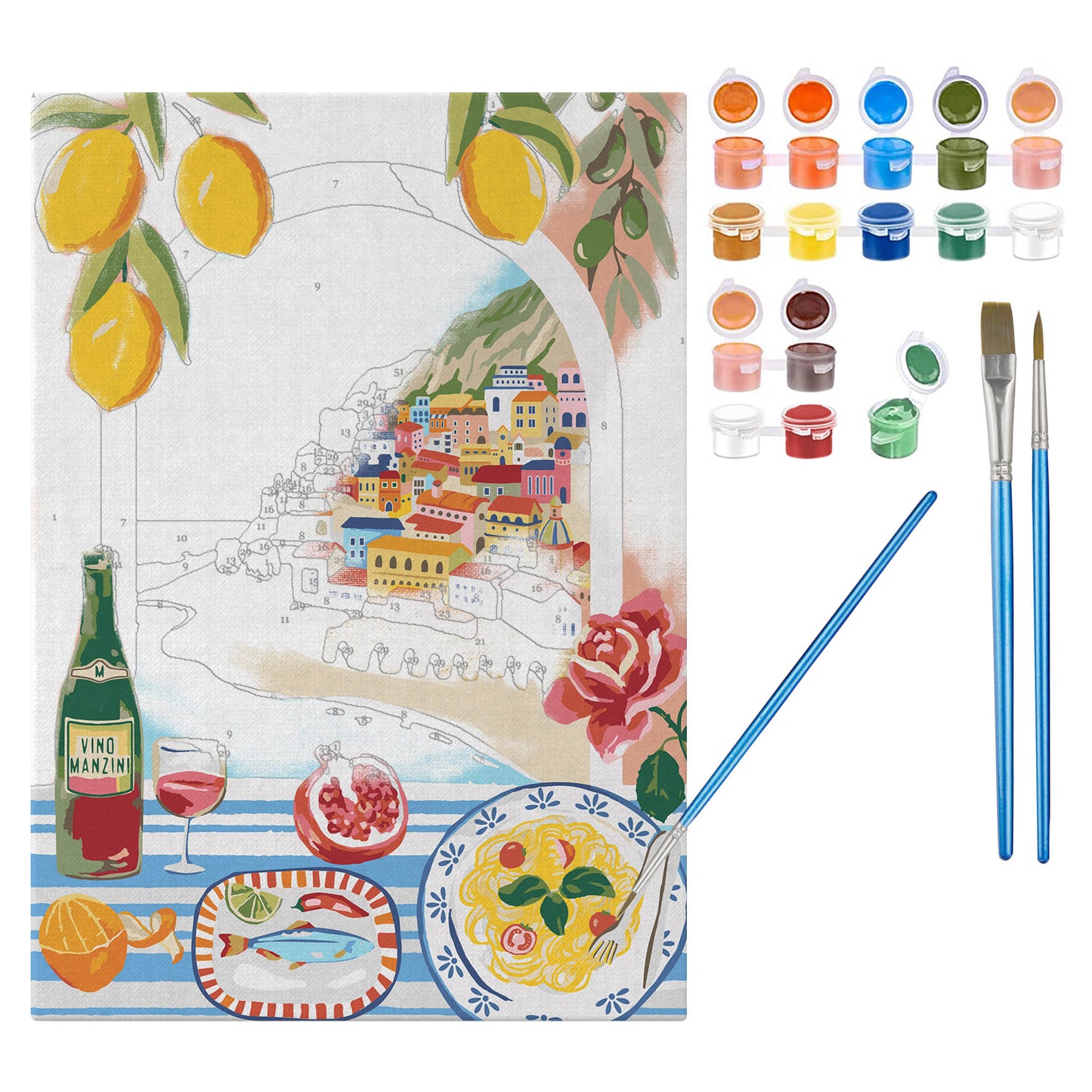 Paint by by Number ITALIAN SUMMER WINDOW by La La land