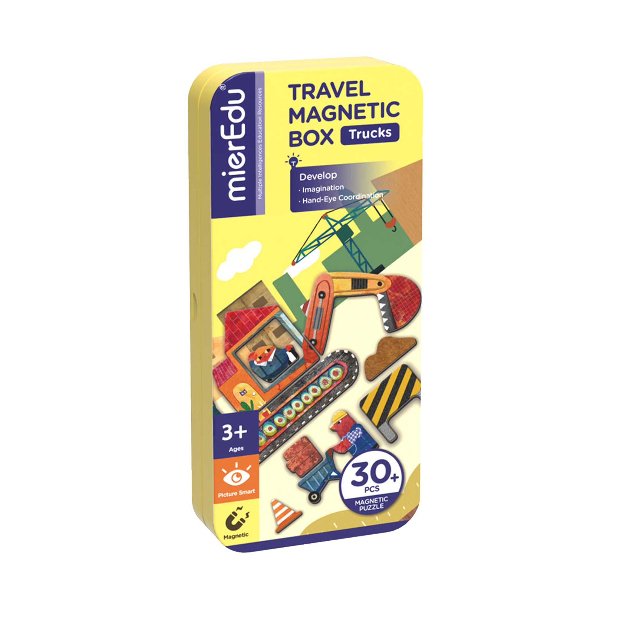 Travel Magnetic Box - TRUCKS - meirEdu